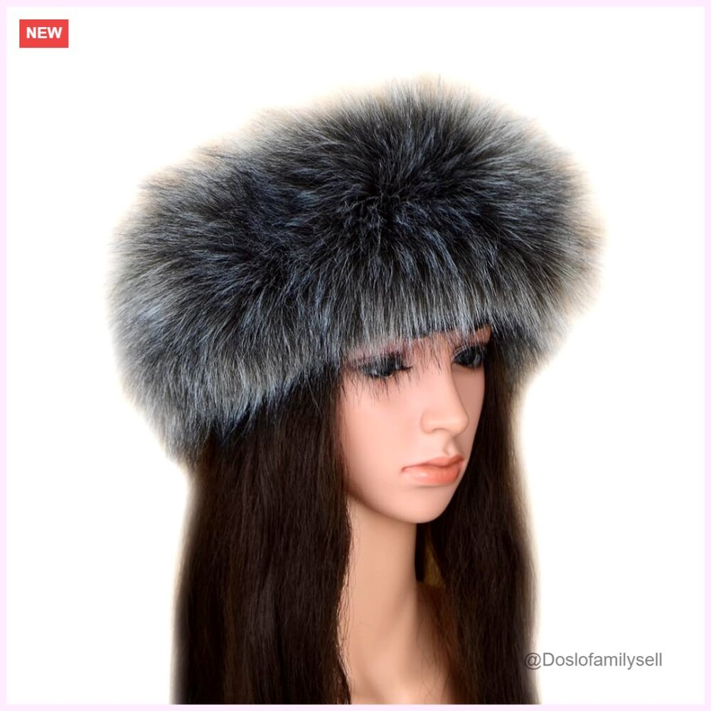 Faux Fur Headband Winter Earwarmer Warm Elastic Cap One Size